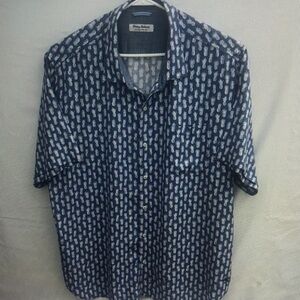 Men's Blue Patterned Shirt
